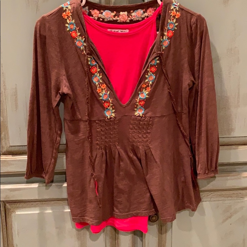 Free people top with Michael Stars tank